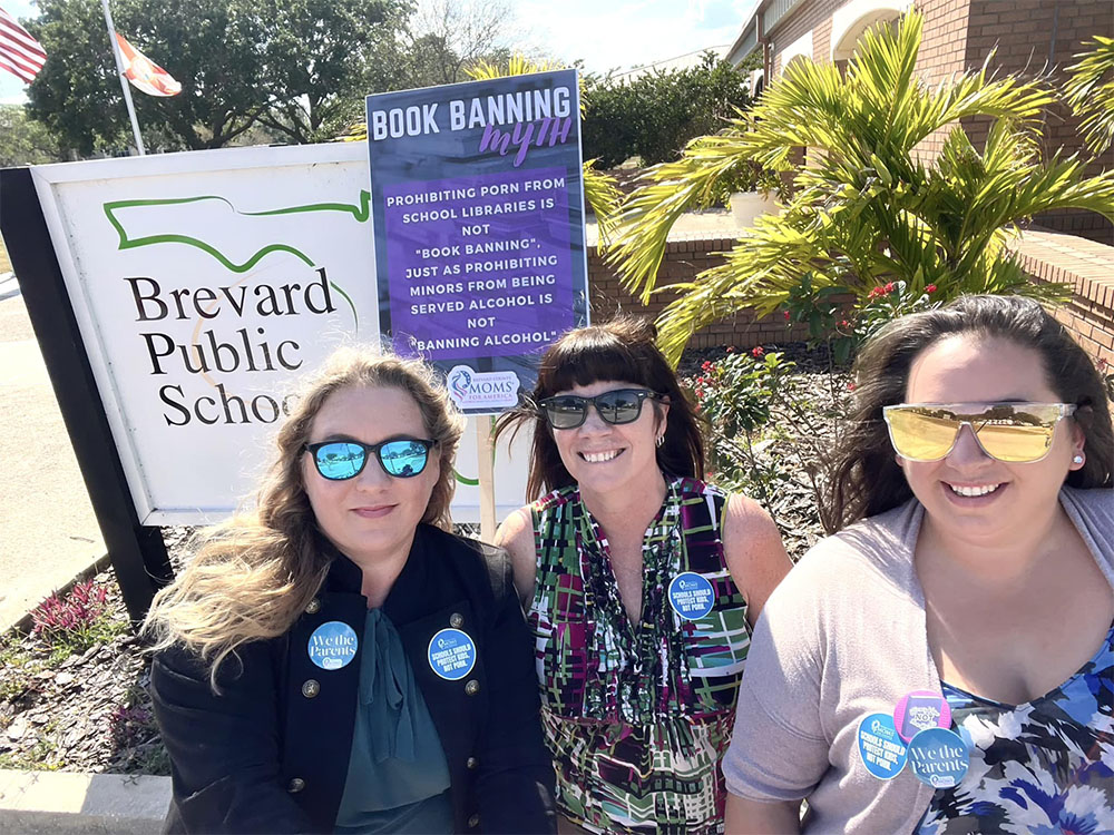 Brevard County Moms for America put together a book table and rally