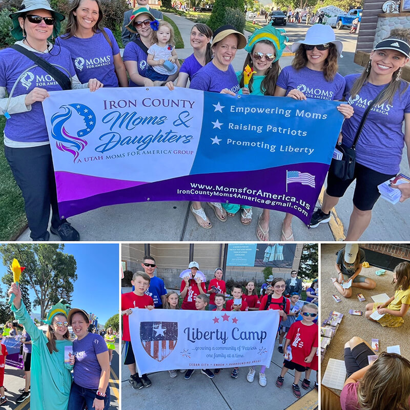 Shelley Schnieder (Group Leader for Iron County, Utah Moms for America) gathered her mothers and daughters group to hand