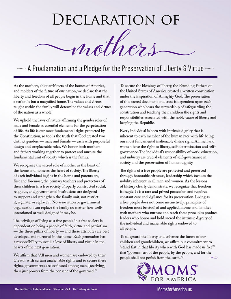 Declaration of Mothers Proclamation